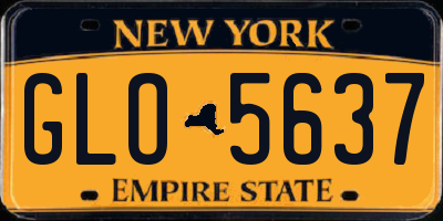 NY license plate GLO5637