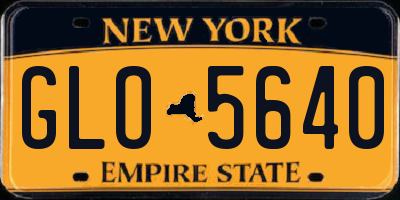 NY license plate GLO5640