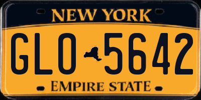 NY license plate GLO5642