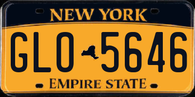 NY license plate GLO5646