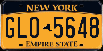 NY license plate GLO5648