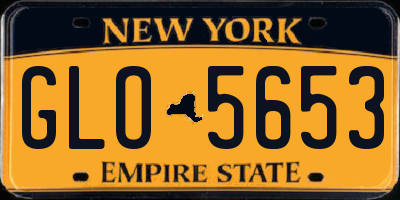 NY license plate GLO5653