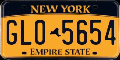 NY license plate GLO5654