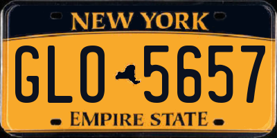 NY license plate GLO5657
