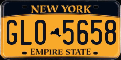 NY license plate GLO5658