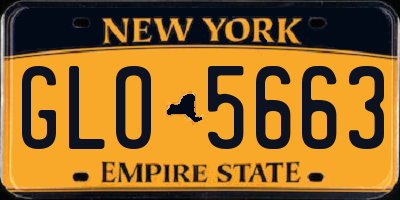 NY license plate GLO5663