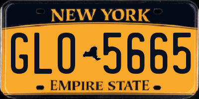 NY license plate GLO5665