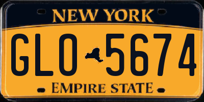 NY license plate GLO5674