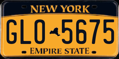 NY license plate GLO5675
