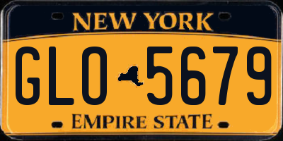 NY license plate GLO5679