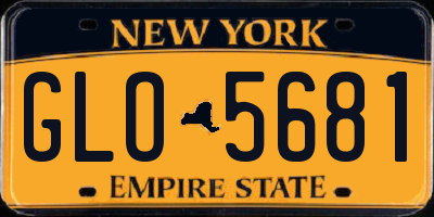 NY license plate GLO5681