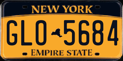 NY license plate GLO5684