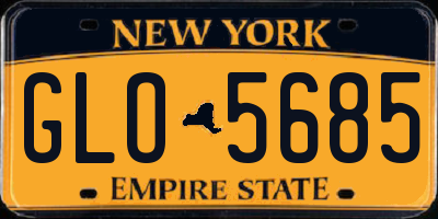 NY license plate GLO5685