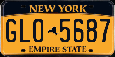 NY license plate GLO5687