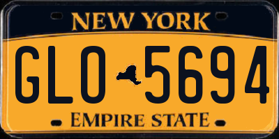 NY license plate GLO5694