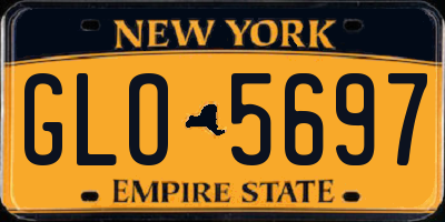 NY license plate GLO5697