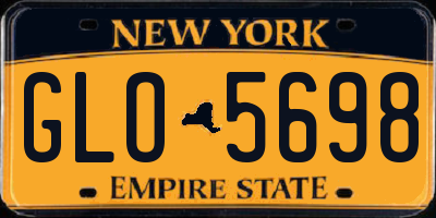 NY license plate GLO5698