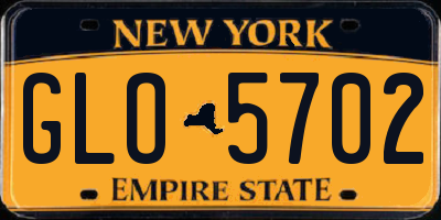 NY license plate GLO5702