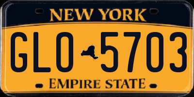 NY license plate GLO5703