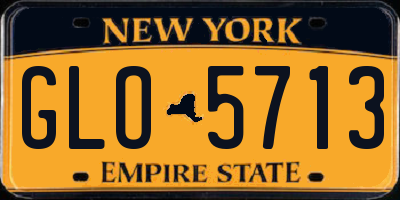 NY license plate GLO5713