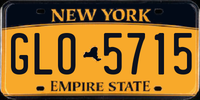 NY license plate GLO5715