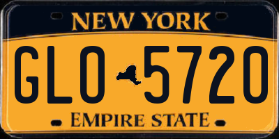 NY license plate GLO5720