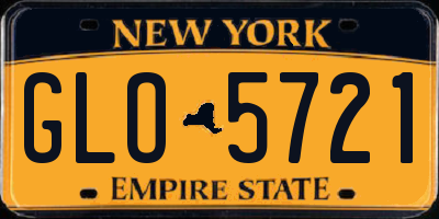NY license plate GLO5721