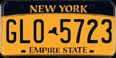 NY license plate GLO5723
