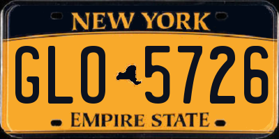 NY license plate GLO5726