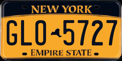NY license plate GLO5727