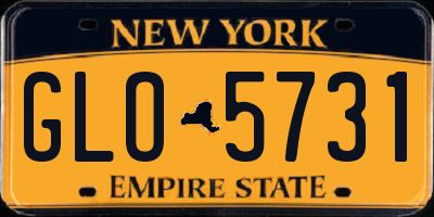 NY license plate GLO5731
