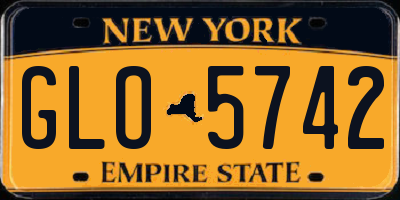NY license plate GLO5742