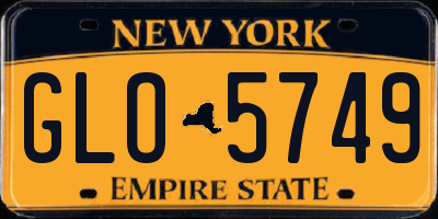 NY license plate GLO5749