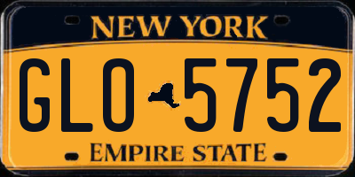 NY license plate GLO5752