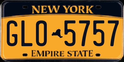 NY license plate GLO5757