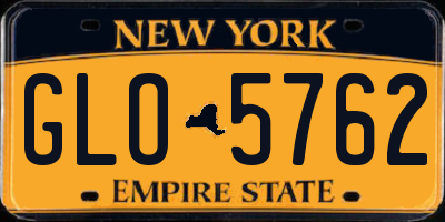 NY license plate GLO5762