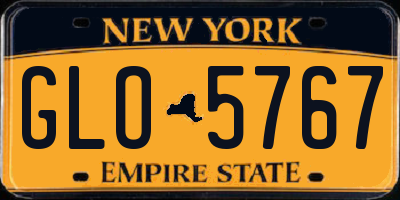 NY license plate GLO5767