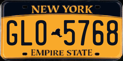 NY license plate GLO5768