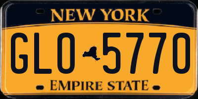 NY license plate GLO5770
