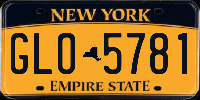 NY license plate GLO5781