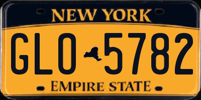 NY license plate GLO5782