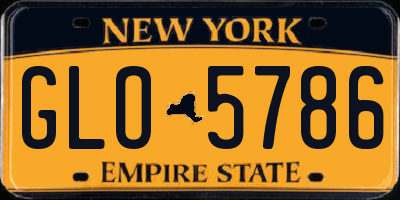 NY license plate GLO5786