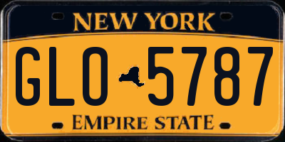 NY license plate GLO5787