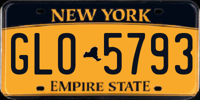 NY license plate GLO5793
