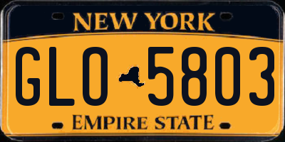 NY license plate GLO5803