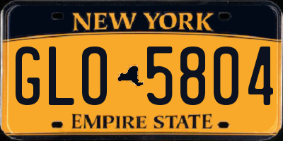 NY license plate GLO5804