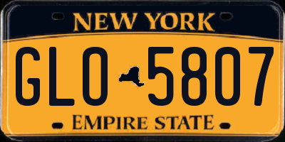NY license plate GLO5807