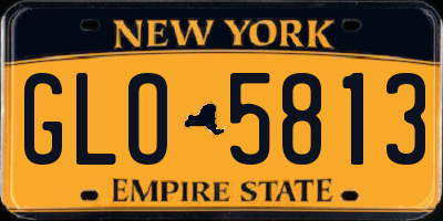 NY license plate GLO5813