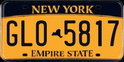 NY license plate GLO5817