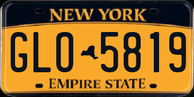 NY license plate GLO5819